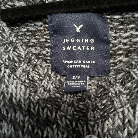 American Eagle Jegging Sweater Rainbow Snowflake Fair Isle Wool - Picture 6 of 9